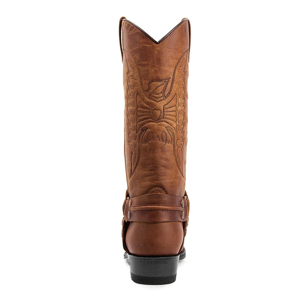2025 New Western Cowboy Boots Black Brown Faux Leather Winter Shoes Retro Men Boots Embroidered Men Mid-calf Boots Size 48 Botas - CB041