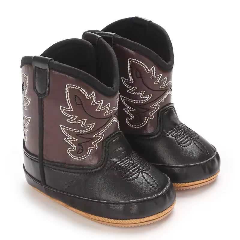 Baby Boys Girls Winter Boots 0-12 Months Western Denim First Walkers Warm Casual Fashion - CB074