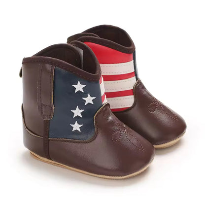 Baby Boys Girls Winter Boots 0-12 Months Western Denim First Walkers Warm Casual Fashion - CB074