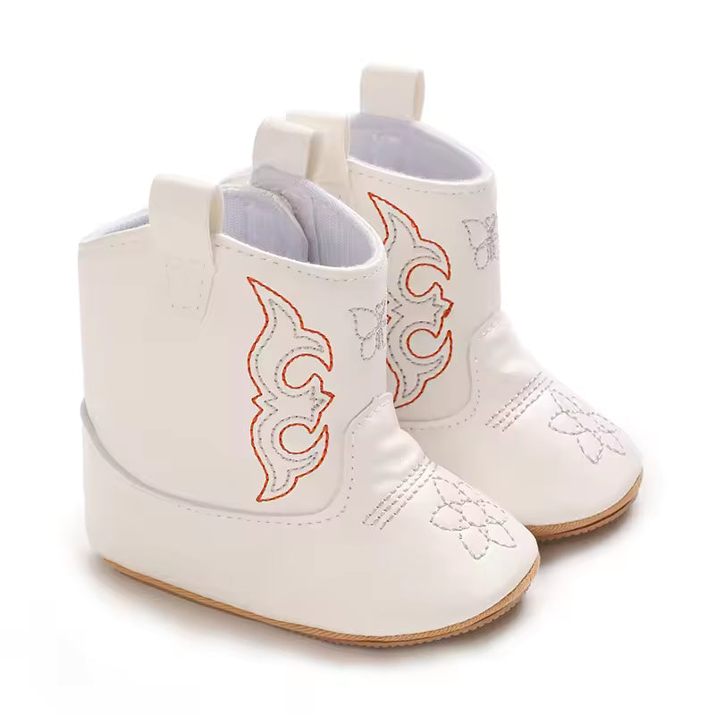Baby Boys Girls Winter Boots 0-12 Months Western Denim First Walkers Warm Casual Fashion - CB074
