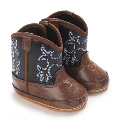 Baby Boys Girls Winter Boots 0-12 Months Western Denim First Walkers Warm Casual Fashion - CB074