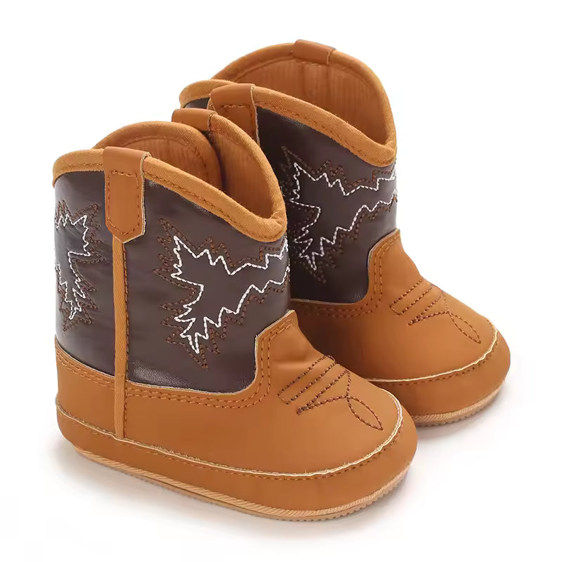 Baby Boys Girls Winter Boots 0-12 Months Western Denim First Walkers Warm Casual Fashion - CB074
