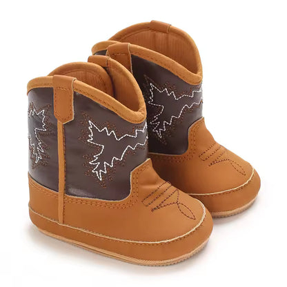 Baby Boys Girls Winter Boots 0-12 Months Western Denim First Walkers Warm Casual Fashion - CB074