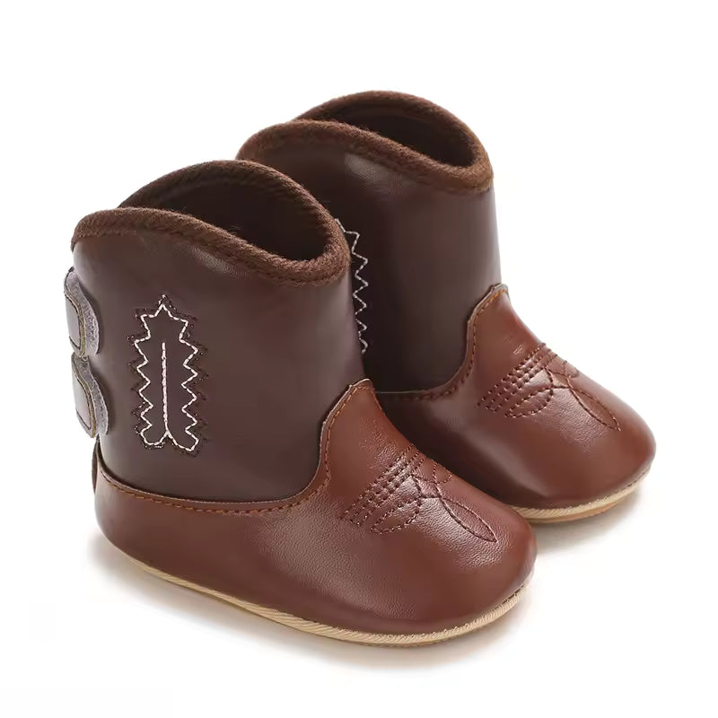 Baby Boys Girls Winter Boots 0-12 Months Western Denim First Walkers Warm Casual Fashion - CB074
