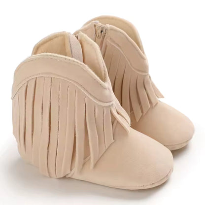 Baby Boys Girls Winter Boots 0-12 Months Western Denim First Walkers Warm Casual Fashion - CB074