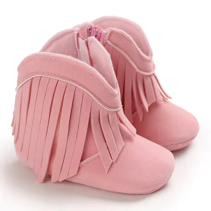 Baby Boys Girls Winter Boots 0-12 Months Western Denim First Walkers Warm Casual Fashion - CB074