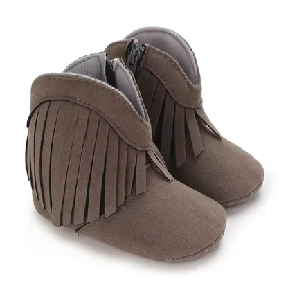 Baby Boys Girls Winter Boots 0-12 Months Western Denim First Walkers Warm Casual Fashion - CB074