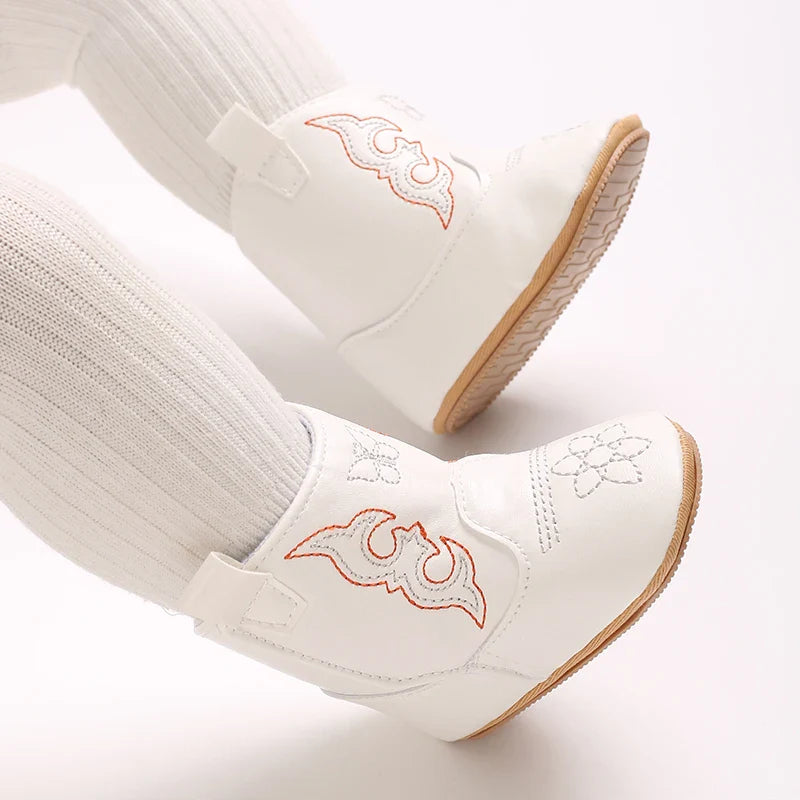 Baby Boys Girls Winter Boots 0-12 Months Western Denim First Walkers Warm Casual Fashion - CB074