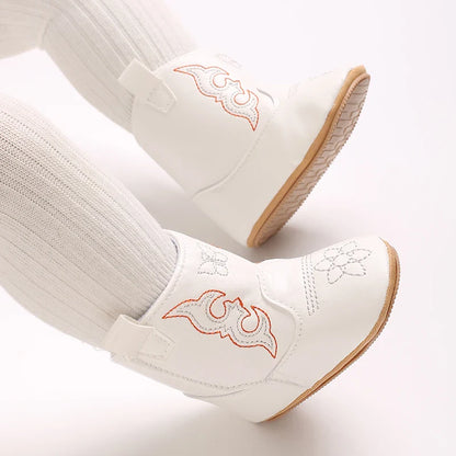 Baby Boys Girls Winter Boots 0-12 Months Western Denim First Walkers Warm Casual Fashion - CB074