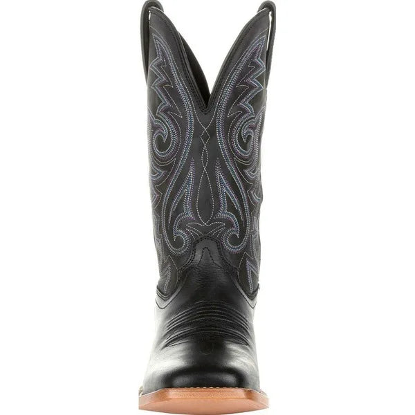 Men Boots Mid Calf Western Cowboy Motorcycle Boots Male Autumn Outdoor PU Leather Totem Med-Calf Boots Retro Designed Men Shoes - CB001