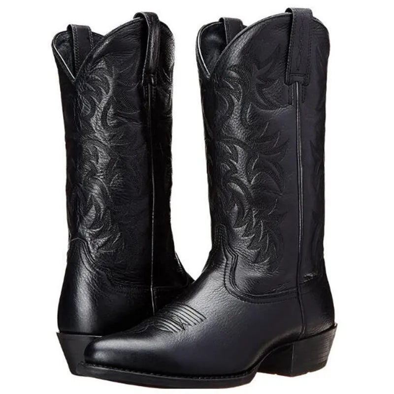 Men Women Mid-calf Boots Handmade Retro Western Cowboy Boots Leisure Casual Loafers Sneakers Riding Shoes Zapatos Hombres Unisex - CB050
