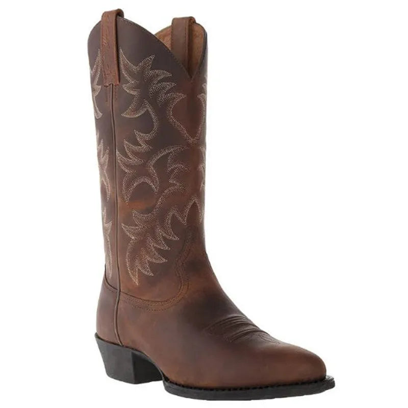Men Women Mid-calf Boots Handmade Retro Western Cowboy Boots Leisure Casual Loafers Sneakers Riding Shoes Zapatos Hombres Unisex - CB050