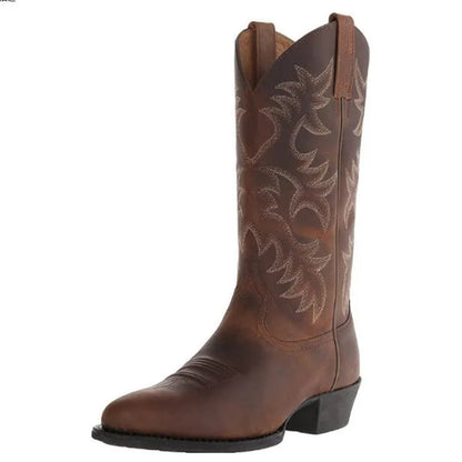 Men Women Mid-calf Boots Handmade Retro Western Cowboy Boots Leisure Casual Loafers Sneakers Riding Shoes Zapatos Hombres Unisex - CB050