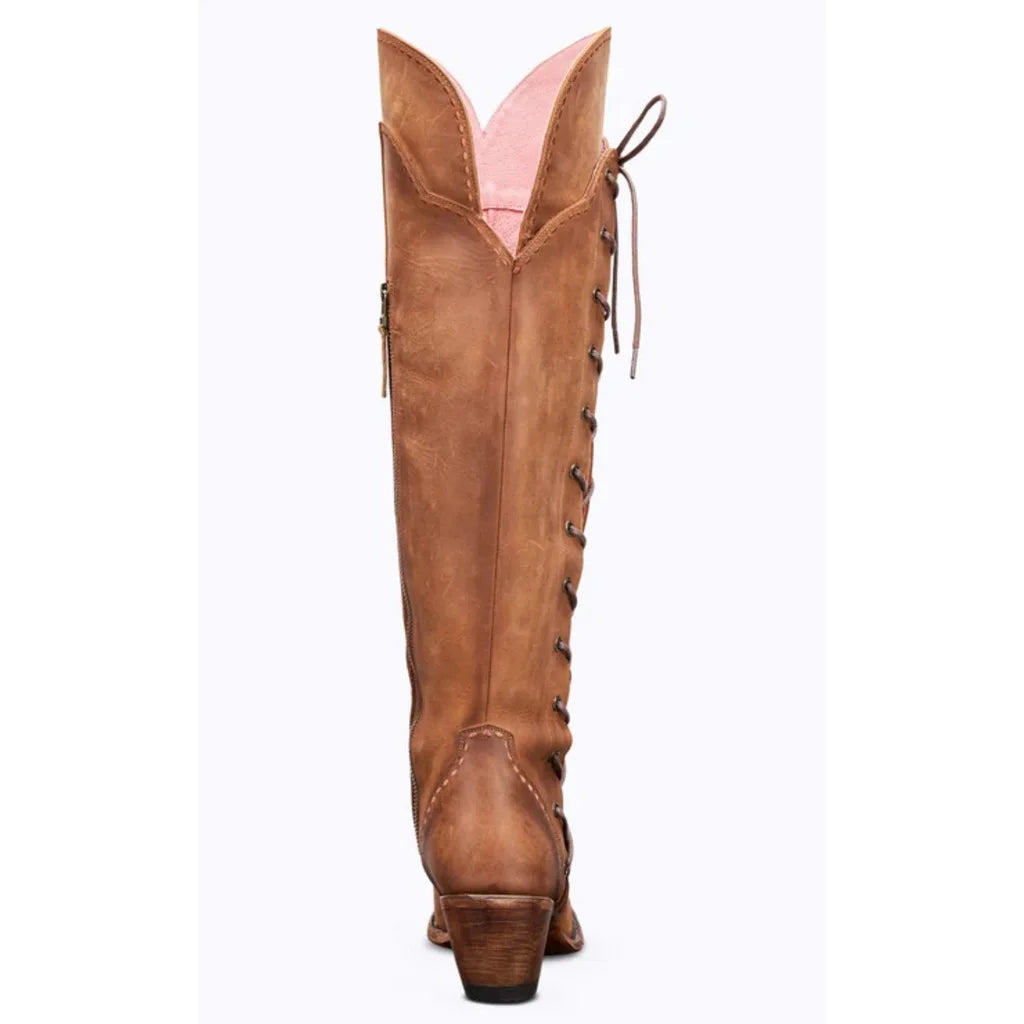 New Europe And The United States High Over The Knee Side Zip Tie Women's Boots Thick With Pointed Women's Shoes - CB026