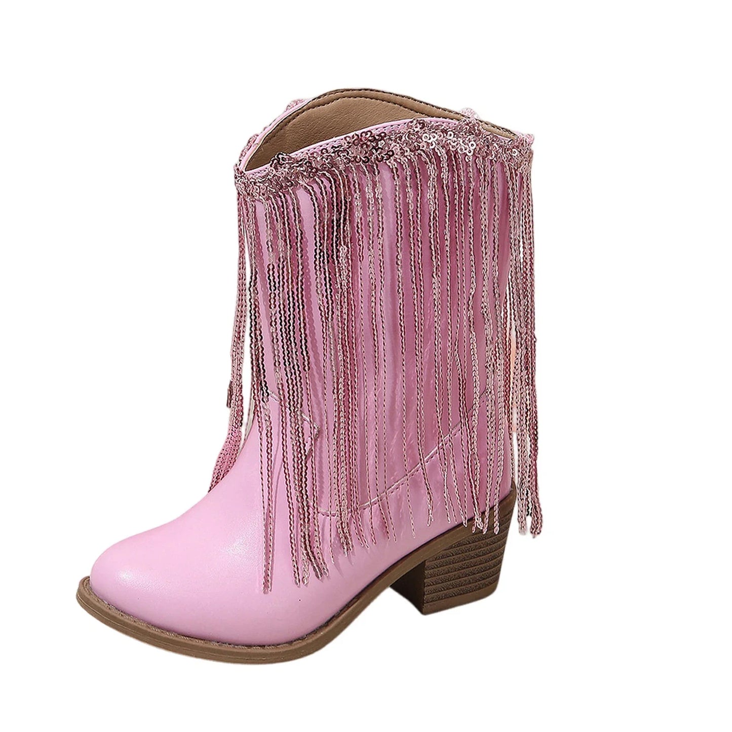 New European and American Fashion Children's Western Cowboy Boots Cross-Border Autumn and Winter Fringed Children's Boots - CB083