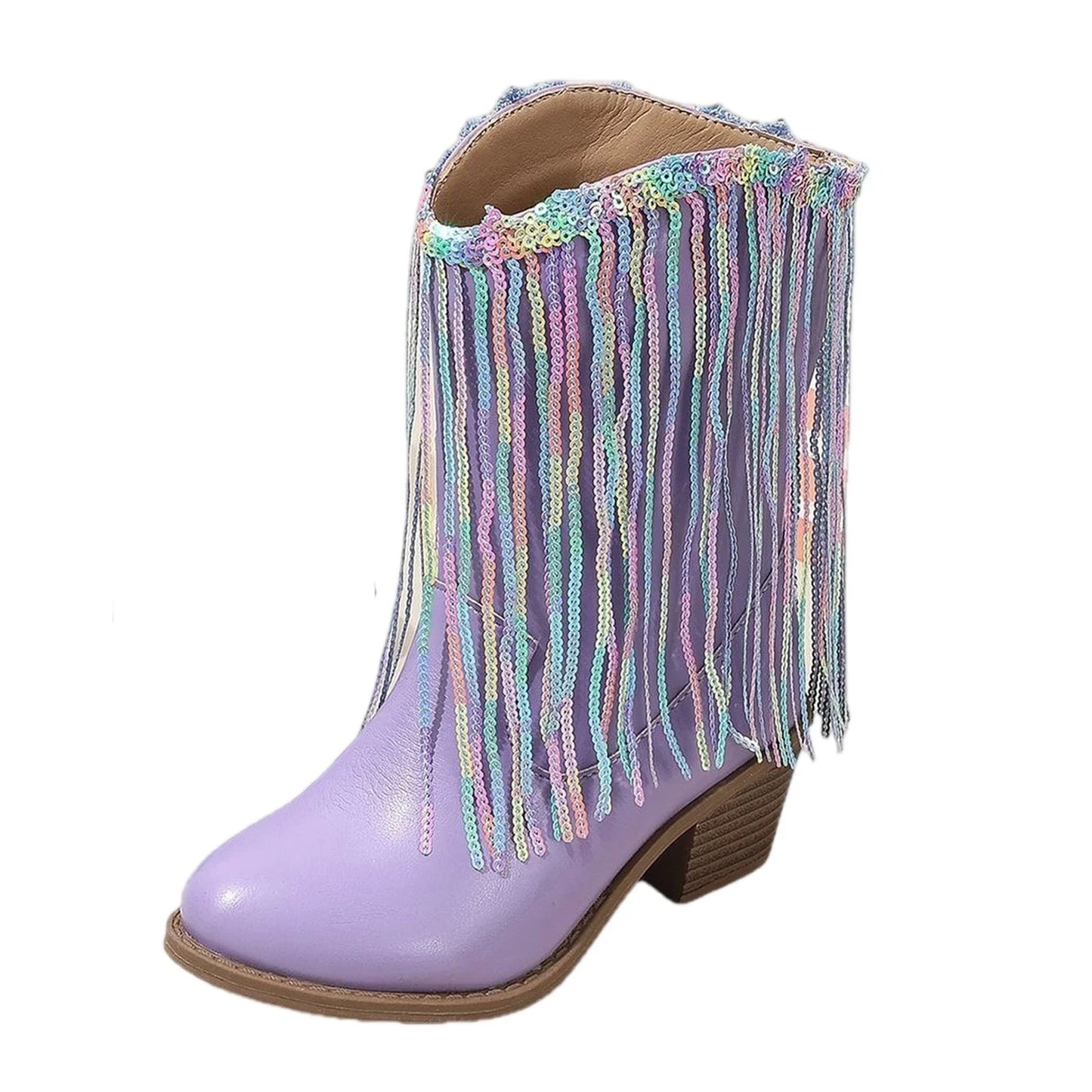 New European and American Fashion Children's Western Cowboy Boots Cross-Border Autumn and Winter Fringed Children's Boots - CB083