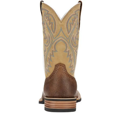 Retro Mid-tube Western Cowboy Black and Brown Boots Role-playing Accessories Handmade Leather Shoes Cyberpunk Unisex Riding Boot - CB016