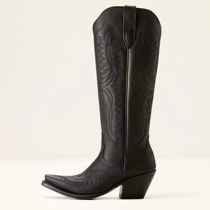 Western Sle Pointed Toe High Heel Booties Large Size Cowboy Boots for Women Faionable High Tubc Rubber Outsole Summer Boots - CB039