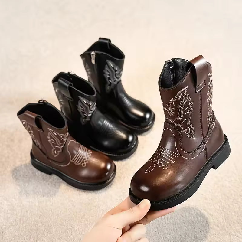 Zapatos Niña Girls Boots Waterproof Cowboy Boots Childrens New Fashion Short Anti Slippery Boot Thick Boot Kids Boot Botas Niña - CB079
