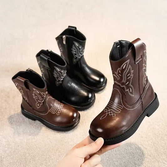 Zapatos Niña Girls Boots Waterproof Cowboy Boots Childrens New Fashion Short Anti Slippery Boot Thick Boot Kids Boot Botas Niña - CB079