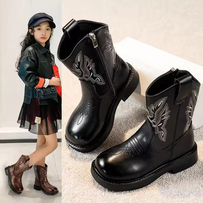 Zapatos Niña Girls Boots Waterproof Cowboy Boots Childrens New Fashion Short Anti Slippery Boot Thick Boot Kids Boot Botas Niña - CB079